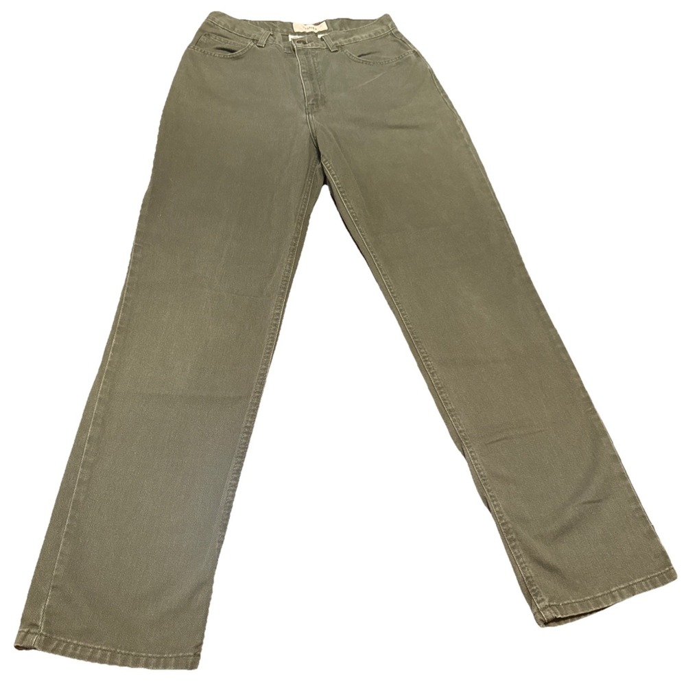 Jones Sport Women's Pants Size 8‎ Olive Green 100% Cotton Straight Leg Casual